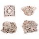 Set of 4 Piece New Mix Wooden Printing Block